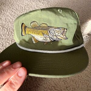 Duck camo Olive Green Bass Embroidered Fishing Hat